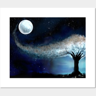 Starry Night Tree Posters and Art